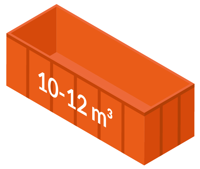 Stor container 10-12m3