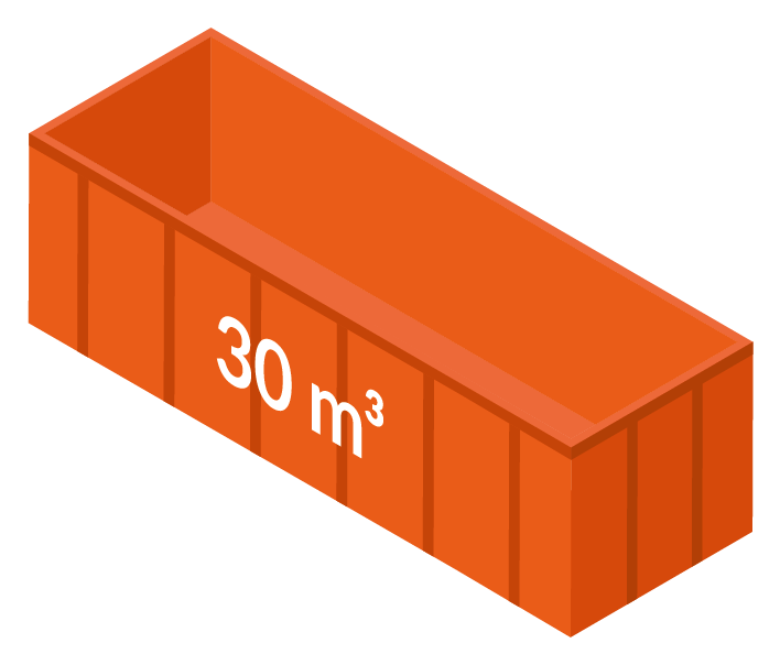 Stor container 30m3